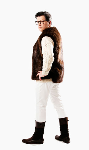 Men’s  beaver fur vest