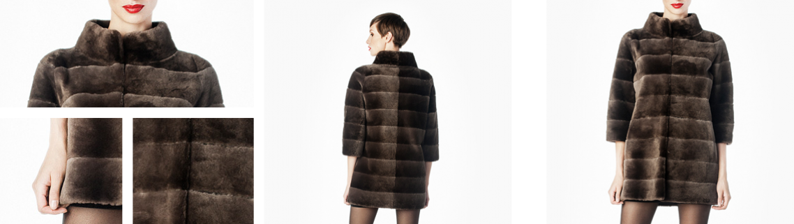 Furcoat with leather